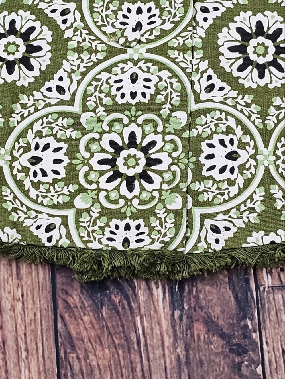 Tuckernuck Marley Mini Dress Women's Small Floral Medallion Style & Fringe Trim - Picture 2 of 14
